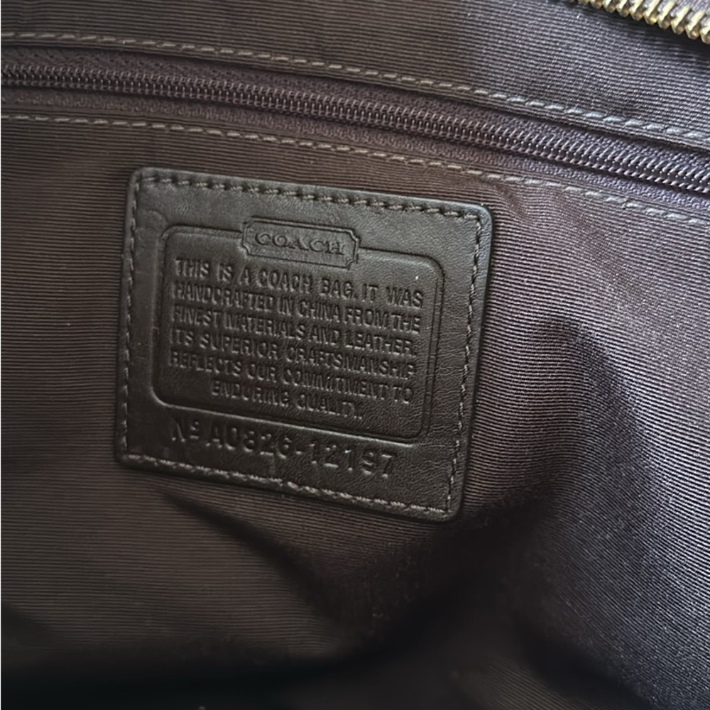 Coach Carly Hobo Bag – ‘08 Y2K Signature “C” Canvas & Leather Linen - Picture 7 of 8